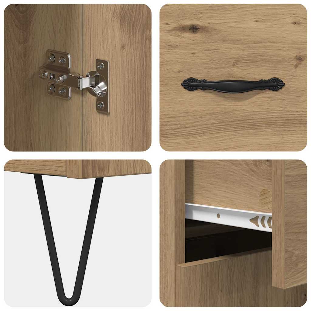 vidaXL Highboard Artisan Oak 69.5 x 34 x 180 cm Engineered Wood