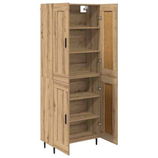 vidaXL Highboard 2 pcs Artisan Oak 69.5 x 34 x 180 cm Engineered Wood