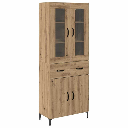 vidaXL Highboard Artisan Oak 69.5 x 34 x 180 cm Engineered Wood