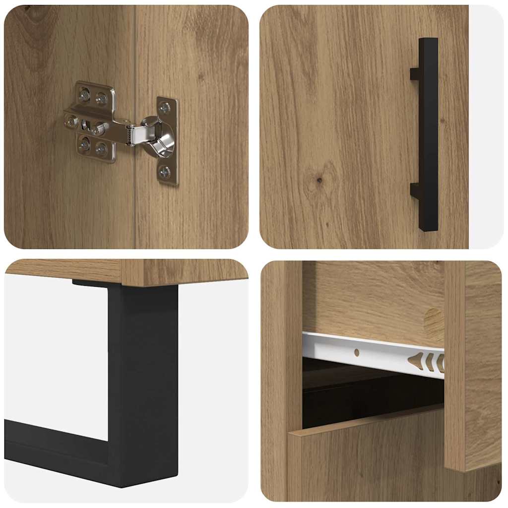 vidaXL Highboard 2 pcs Artisan Oak 69.5 x 34 x 180 cm