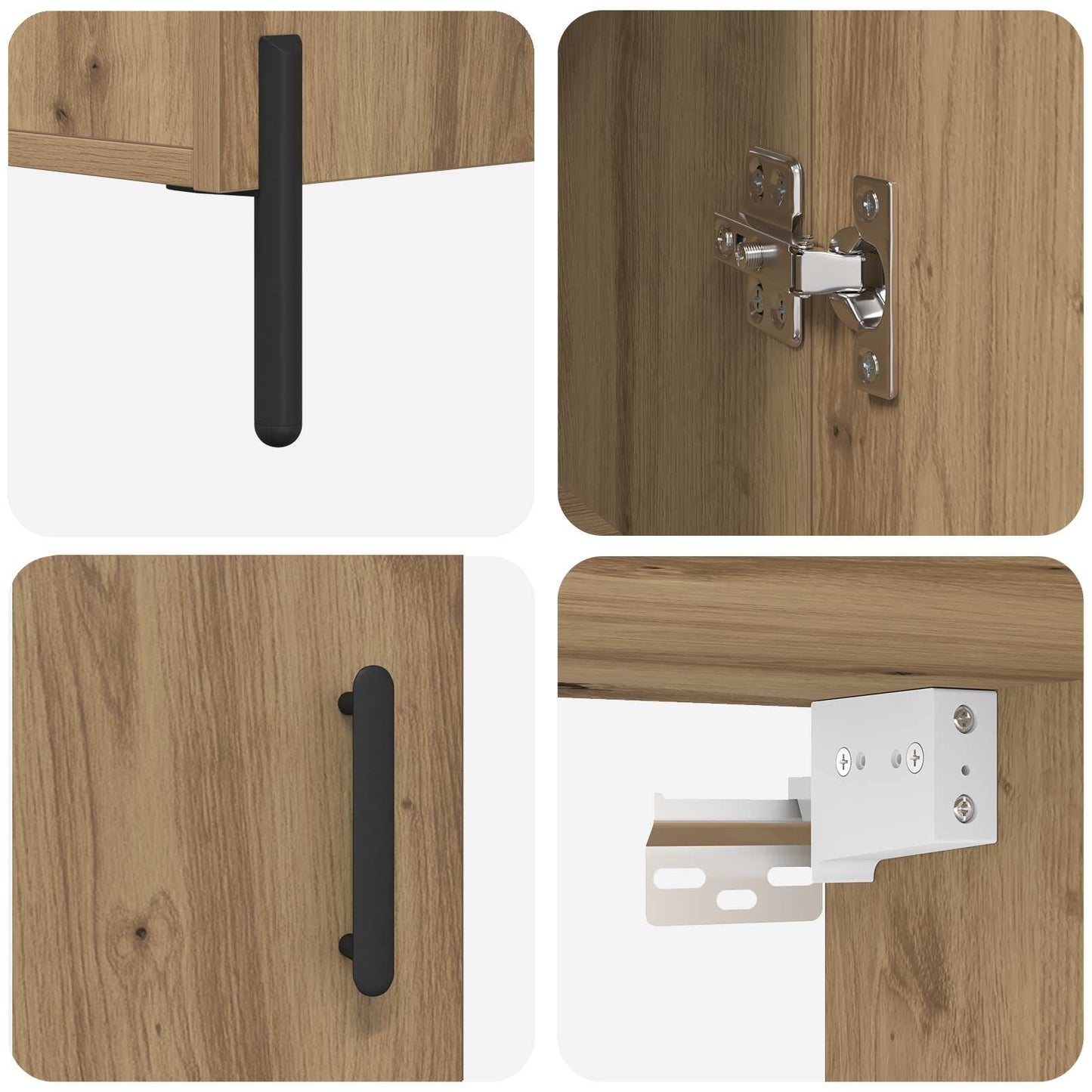 vidaXL Highboard Artisan Oak 69.5 x 34 x 180 cm Engineered Wood