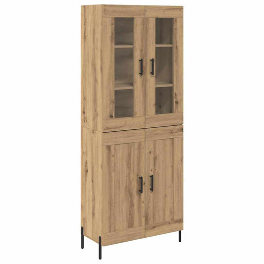 vidaXL Highboard Artisan Oak 69.5 x 34 x 180 cm Engineered Wood