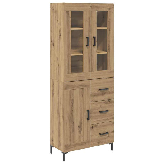 vidaXL Highboard with Drawer 2 pcs Artisan Oak Engineered Wood