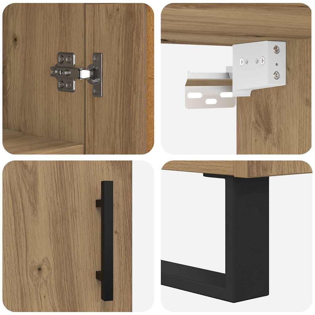 vidaXL Highboard 2 pcs Artisan Oak 69.5 x 34 x 180 cm