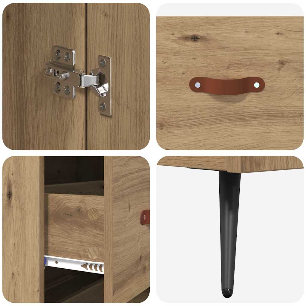 vidaXL Highboard Artisan Oak 69.5 x 34 x 180 cm Engineered Wood