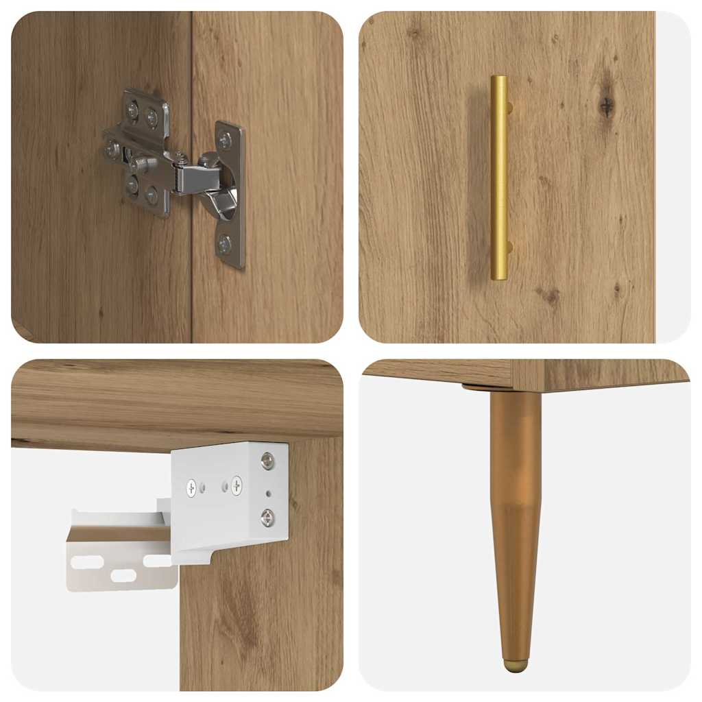 vidaXL Highboard 2 pcs Artisan Oak Engineered Wood