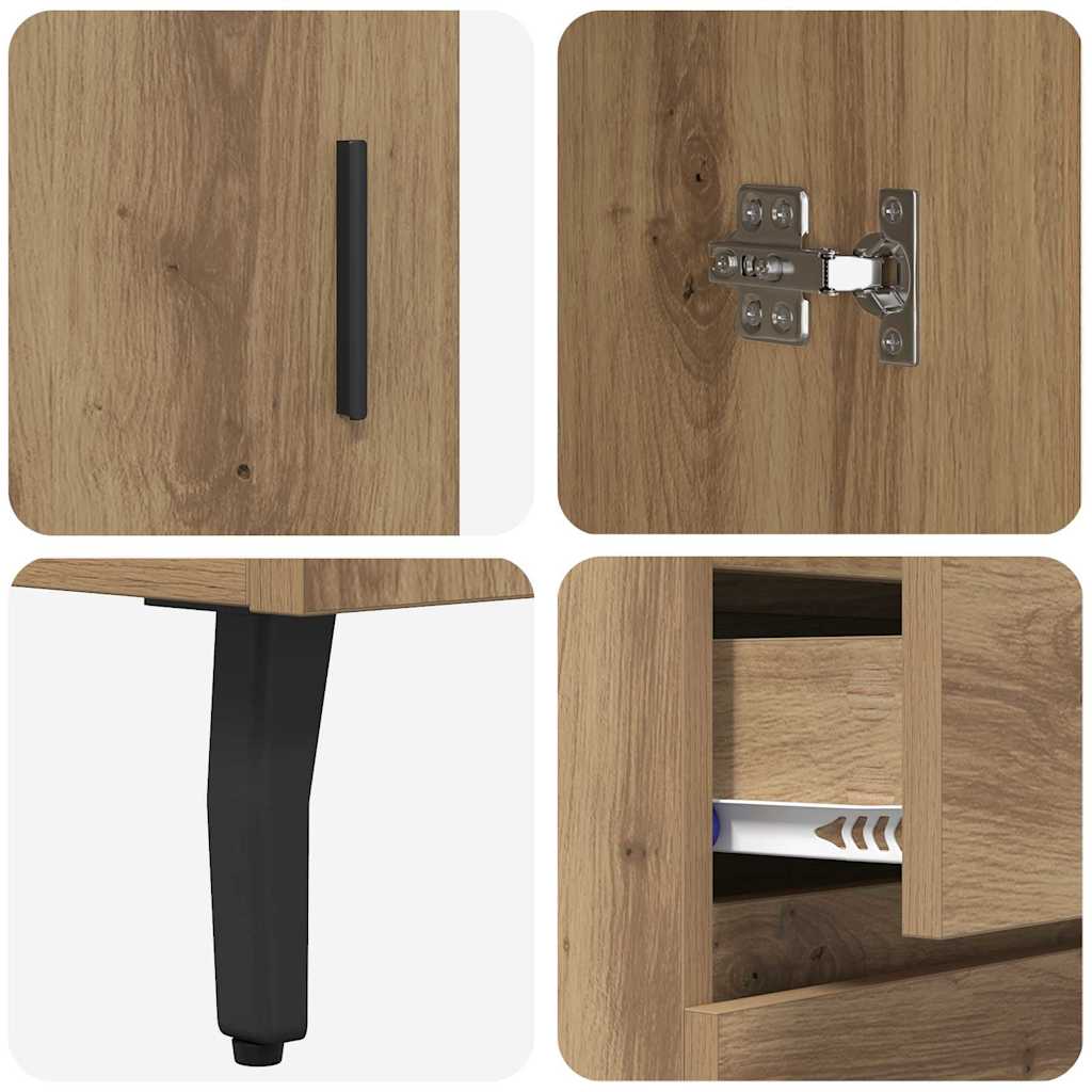 vidaXL Highboard 2 pcs Artisan Oak 69.5 x 34 x 180 cm Engineered Wood