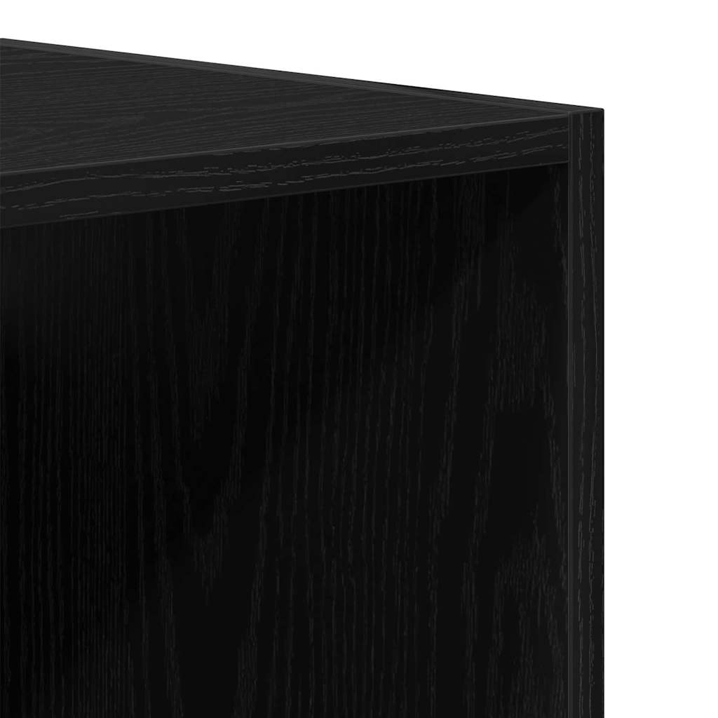 vidaXL Highboard Black Oak 69.5 x 34 x 180 cm Engineered Wood