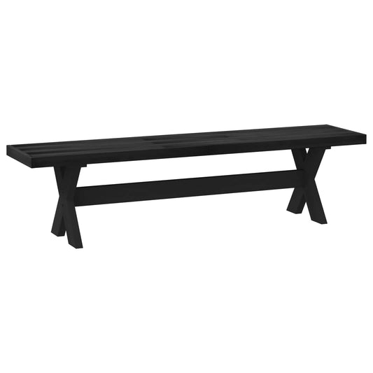 vidaXL Dining Bench NOAIN 180 x 41 x 45 cm Solid Pine Wood Black