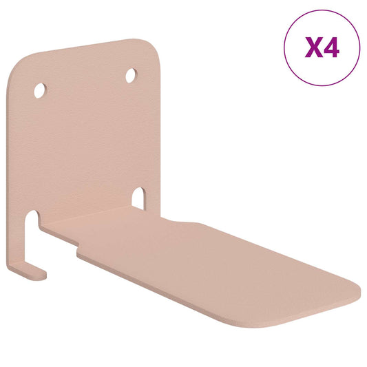 vidaXL Floating Shelf with Shelf 4 pcs Pink 6 x 10.8 x 6.6 cm