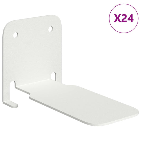 vidaXL Floating Shelf with Shelf 24 pcs White 6 x 10.8 x 6.6 cm