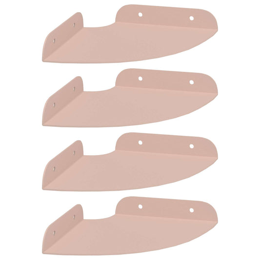 vidaXL Floating Shelf with Shelf 4 pcs Pink 15 x 15 x 2 cm