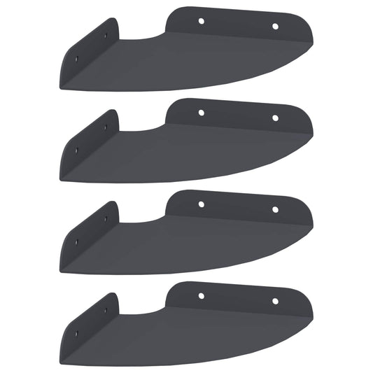 vidaXL Floating Shelf with Shelf 4 pcs Anthracite 15 x 15 x 2 cm