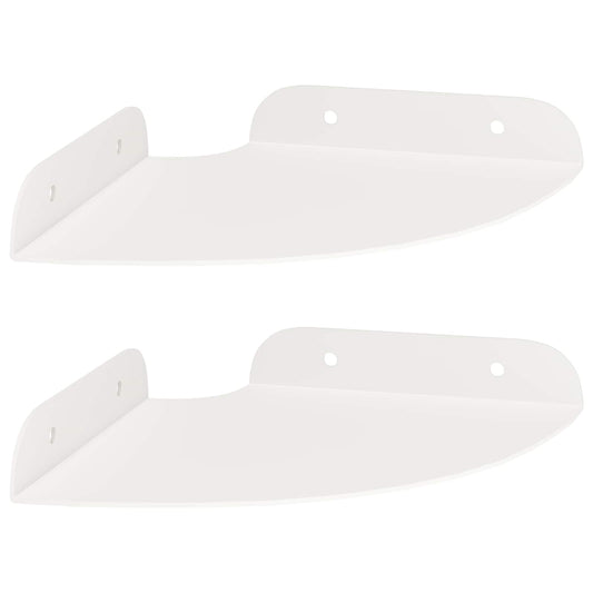 vidaXL Floating Shelf with Shelf 2 pcs White 15 x 15 x 2 cm