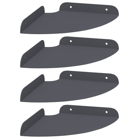 vidaXL Floating Shelf with Shelf 4 pcs Anthracite 18 x 18 x 2 cm
