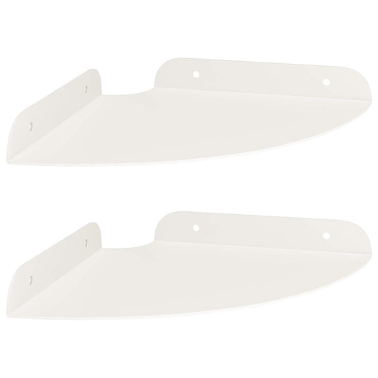 vidaXL Floating Shelf with Shelf 2 pcs White 18 x 18 x 2 cm