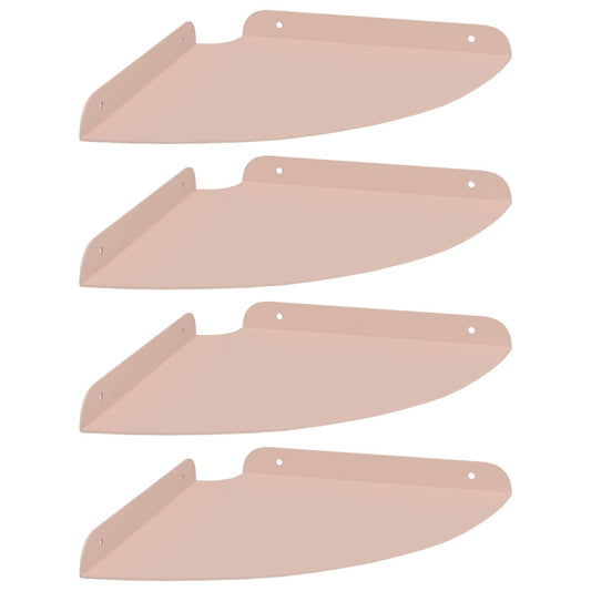 vidaXL Floating Shelf with Shelf 4 pcs Pink 24 x 24 x 2 cm