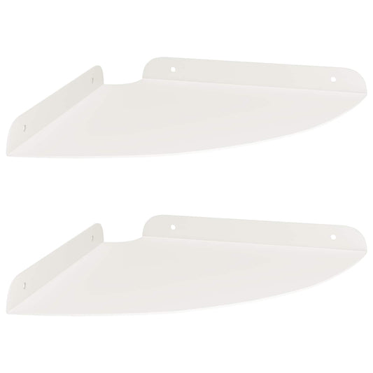 vidaXL Floating Shelf with Shelf 2 pcs White 24 x 24 x 2 cm