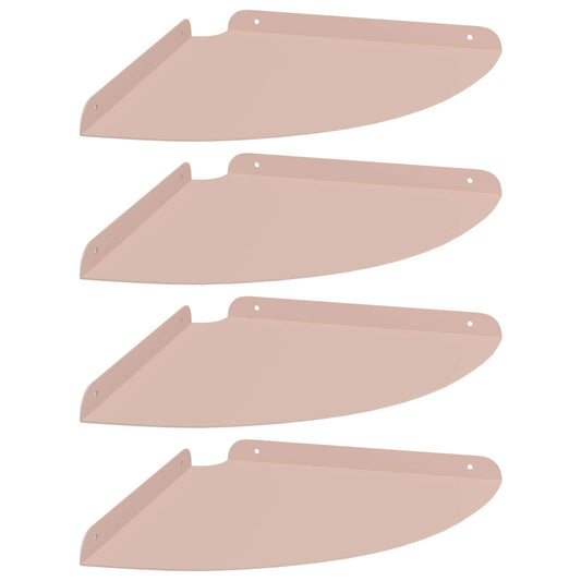 vidaXL Floating Shelf with Shelf 4 pcs Pink 30 x 30 x 2 cm