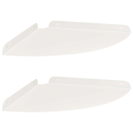 vidaXL Floating Shelf with Shelf 2 pcs White 30 x 30 x 2 cm