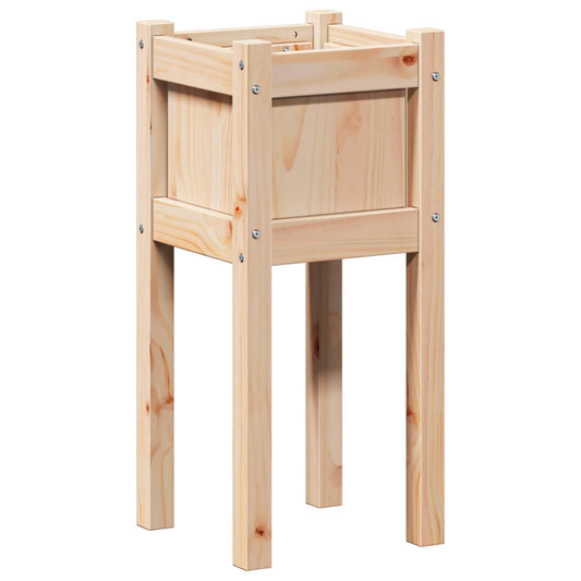 vidaXL Garden Planter Nature 31 x 31 x 70 cm Solid Pine Wood