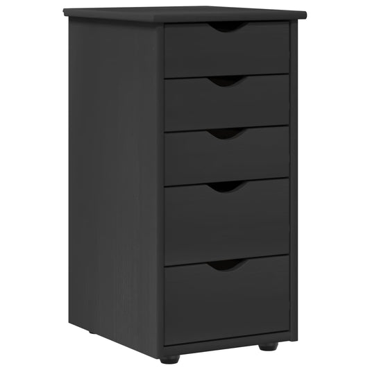 vidaXL Cabinet Grey 34 x 39 x 61.5 cm Solid Pine Wood