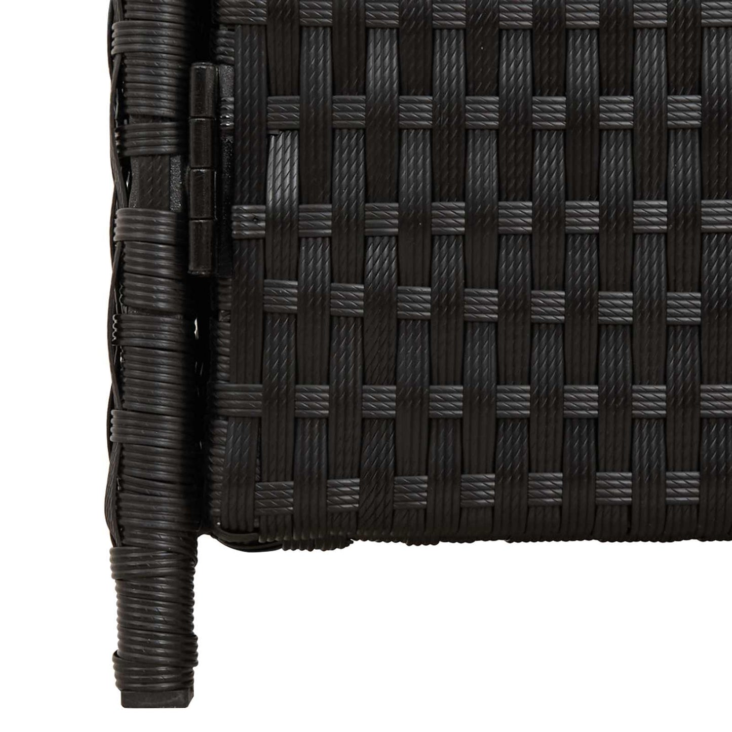 vidaXL Cabinet Black 70 x 50 x 87 cm Polyester and Roly Ratten