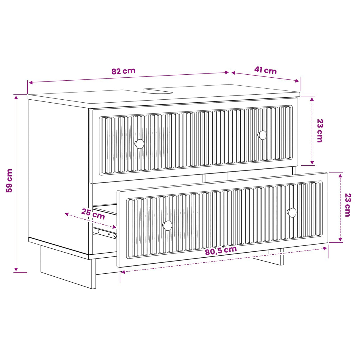 vidaXL Bathroom Sink Cabinet EDE Old Wood 82 x 41x 59 cm
