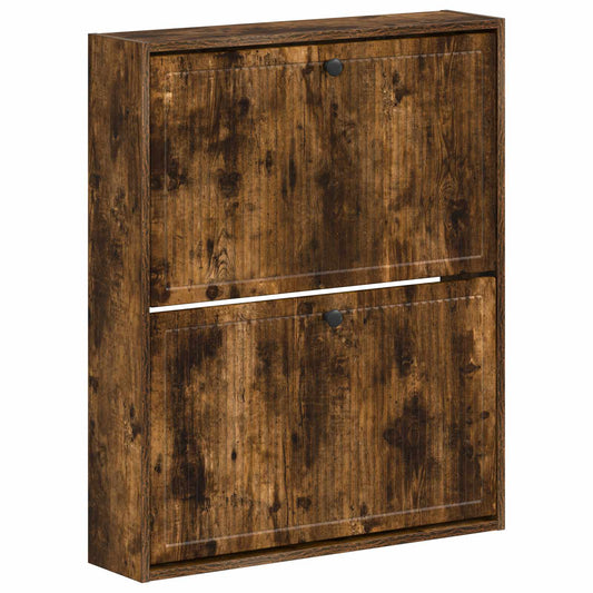 vidaXL Wall-Mounted Shoe Cabinet EDE 71 x 17 x 86 cm Engineered Wood