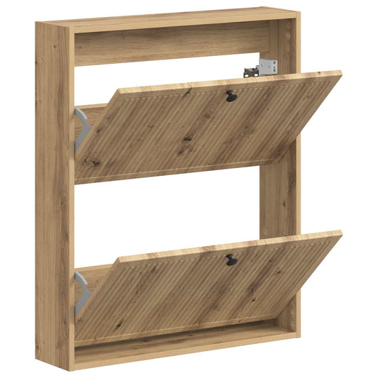 vidaXL Wall-Mounted Shoe Cabinet EDE 71 x 17 x 86 cm Engineered Wood