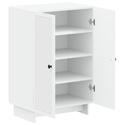 vidaXL Shoe Cabinet EDE 59.5 x 39.5 x 90 cm Engineered Wood White