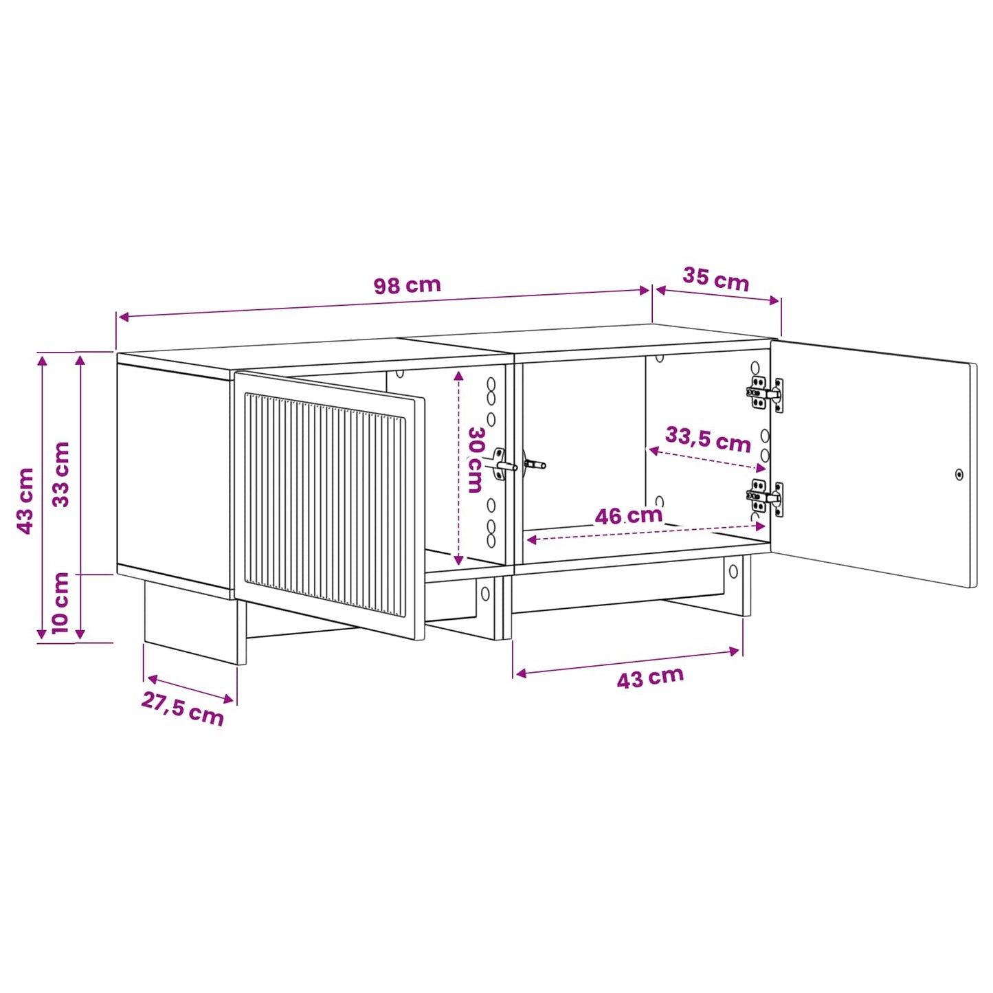 vidaXL TV Cabinet Old Wood Engineered Wood