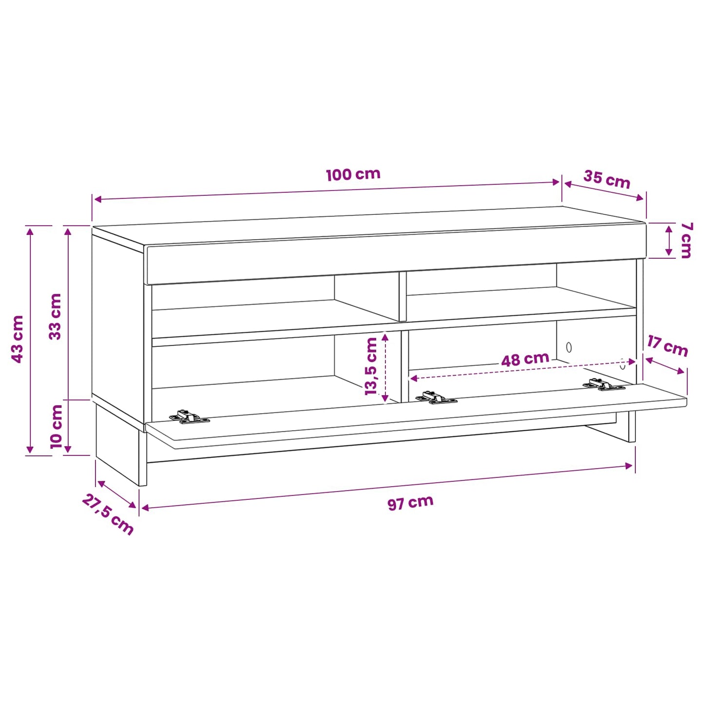 vidaXL LED TV Cabinet Old Wood Engineered Wood