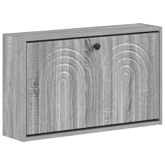 vidaXL Wall-Mounted Shoe Cabinet ALKMAAR 71 x 17 x 43 cm Grey Sonoma
