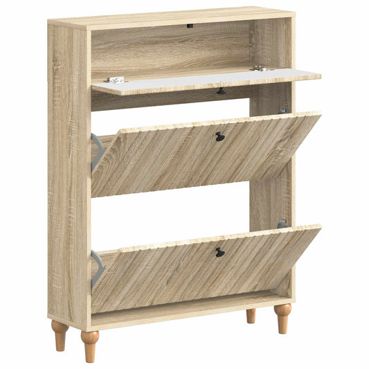vidaXL Shoe Cabinet ALKMAAR 78 x 24 x 103 cm Engineered Wood