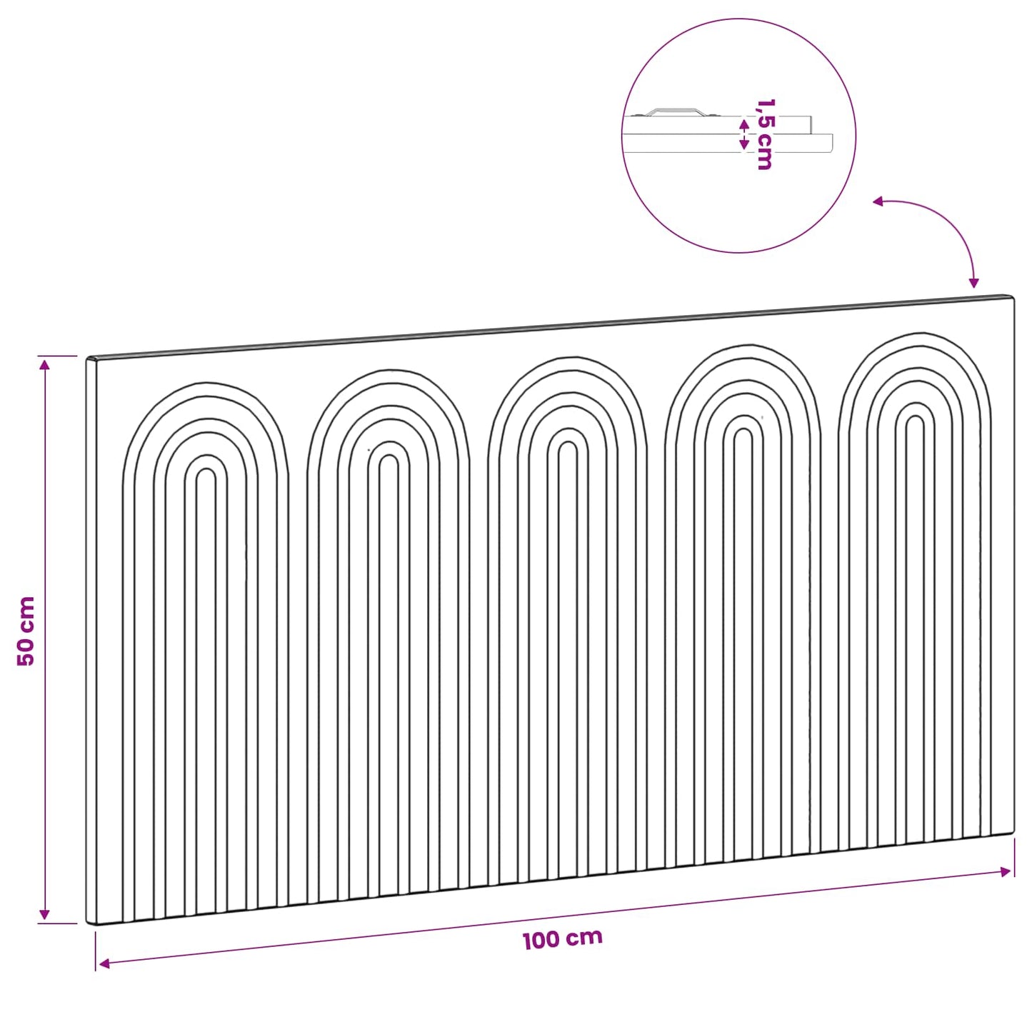 vidaXL Wall-Mounted Headboard ALKMAAR Artisan Oak Engineered Wood