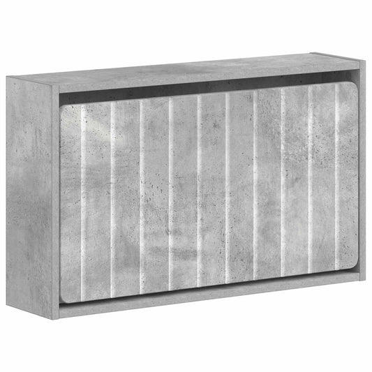 vidaXL Wall-Mounted Shoe Cabinet ZWOLLE 71 x 17 x 43 cm Concrete Grey