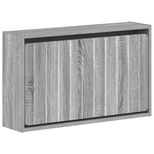 vidaXL Wall-Mounted Shoe Cabinet ZWOLLE 71 x 17 x 43 cm Grey Sonoma