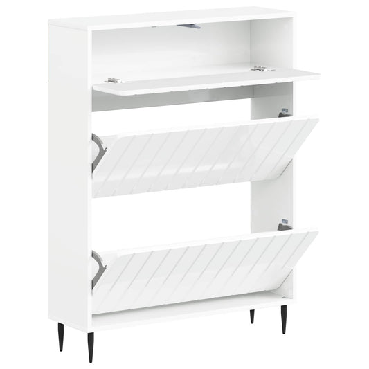 vidaXL Shoe Cabinet ZWOLLE 78 x 24 x 103 cm Engineered Wood