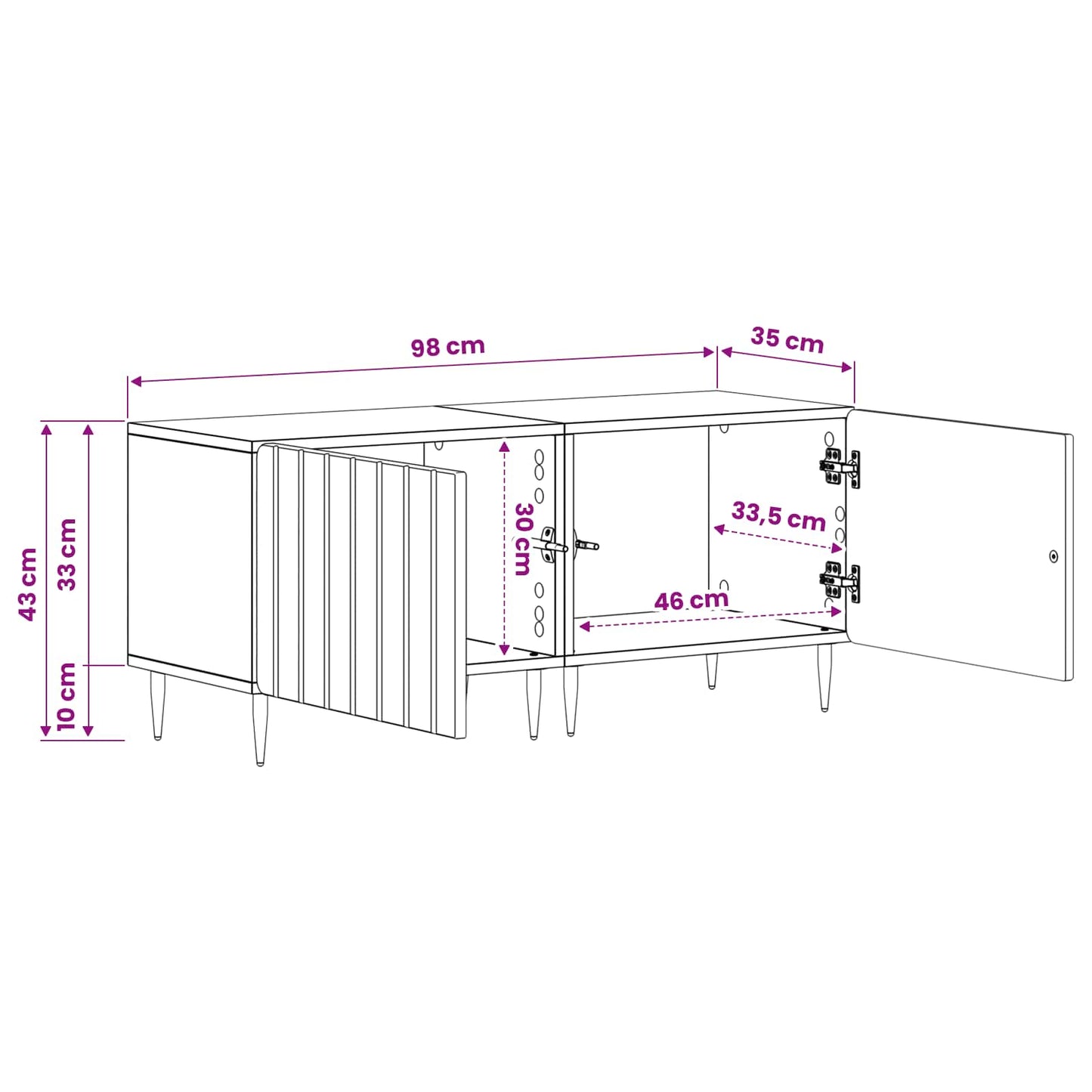 vidaXL TV Cabinet White Engineered Wood