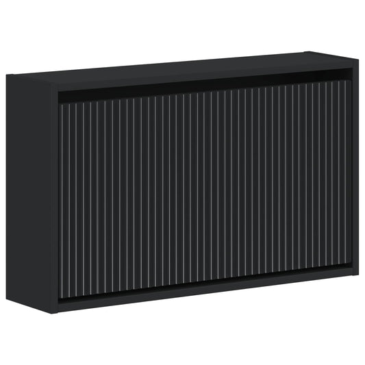 vidaXL Wall-Mounted Shoe Cabinet ARNHEM 71 x 17 x 43 cm Black