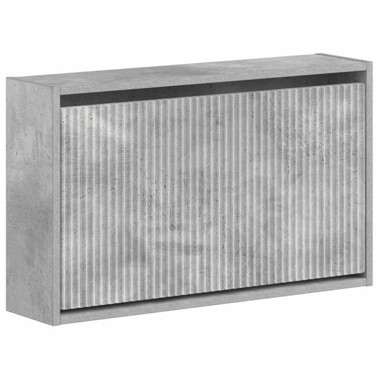 vidaXL Wall-Mounted Shoe Cabinet ARNHEM 71 x 17 x 43 cm Concrete Grey