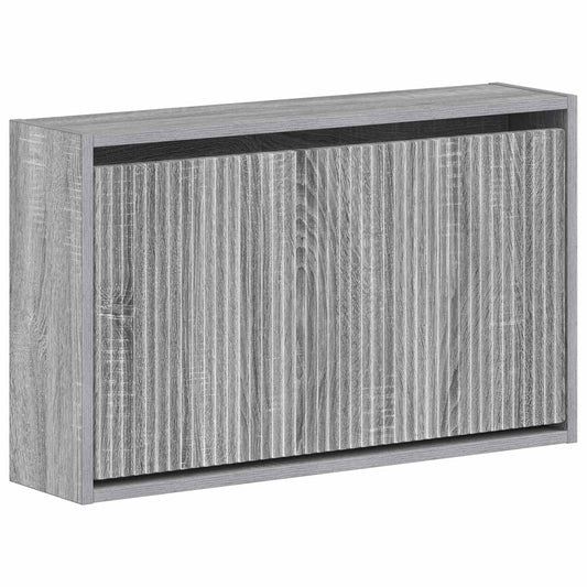 vidaXL Wall-Mounted Shoe Cabinet ARNHEM 71 x 17 x 43 cm Grey Sonoma