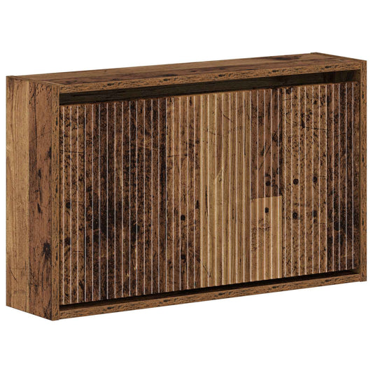 vidaXL Wall-Mounted Shoe Cabinet ARNHEM 71 x 17 x 43 cm Old Wood
