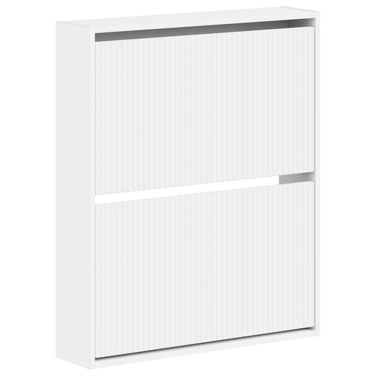 vidaXL Wall-Mounted Shoe Cabinet ARNHEM 71 x 17 x 86 cm White