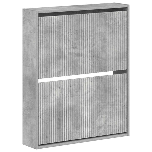 vidaXL Wall-Mounted Shoe Cabinet ARNHEM 71 x 17 x 86 cm Concrete Grey