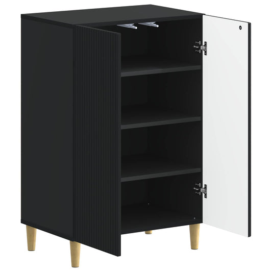 vidaXL Shoe Cabinet ARNHEM 59.5 x 39.5 x 90 cm Engineered Wood Black