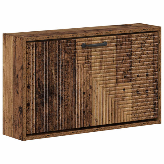 vidaXL Wall-Mounted Shoe Cabinet HAARLEM 71 x 17 x 43 cm Old Wood