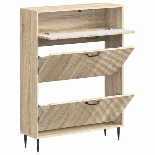 vidaXL Shoe Cabinet HAARLEM 78 x 24 x 103 cm Engineered Wood