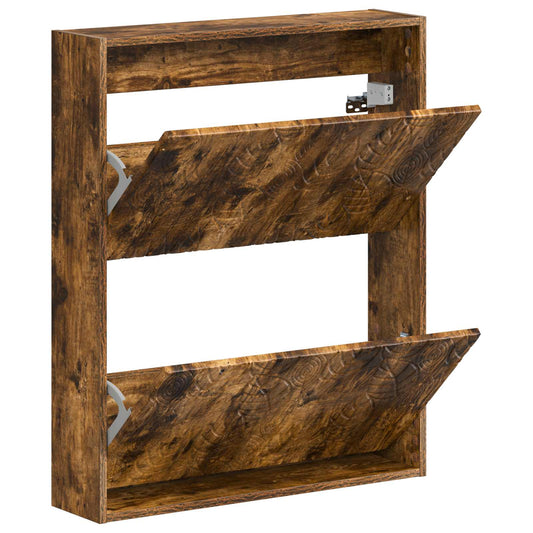 vidaXL Wall-Mounted Shoe Cabinet DELFT 71 x 17 x 86 cm Engineered Wood